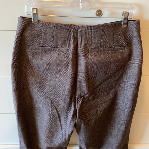 Ann Taylor Loft brown plaid pants - Picture 3 of 6